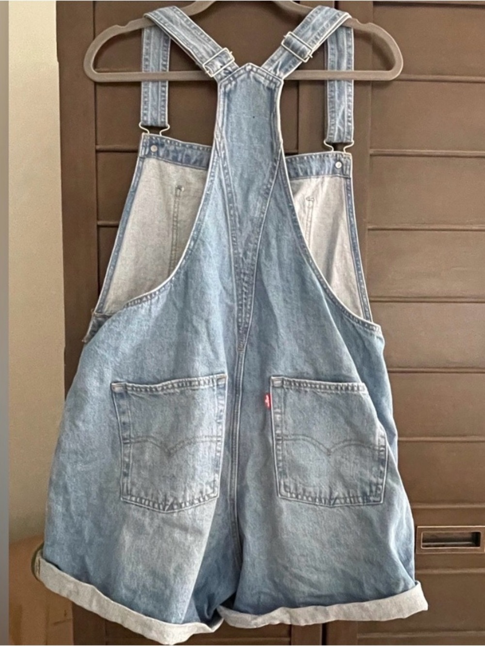 Levi's Light Blue Denim Short Overalls size medium - Picture 5 of 5
